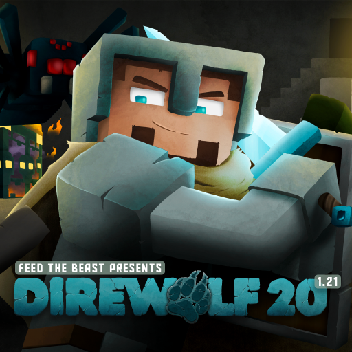 FTB Presents Direwolf20 1.21 Art